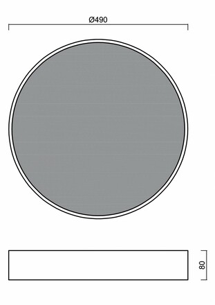 OSMONT KRU60124 KRUGER 3 FC stropní/nástěnné plastové svítidlo bílá / černá IP40 3000 K 48W LED