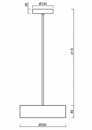 OSMONT KRU60672 KRUGER P1 FOP závěsné plastové svítidlo černá IP40 4000 K 18W LED DALI