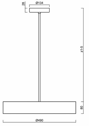 OSMONT KRU60729 KRUGER P3 FOP závěsné plastové svítidlo černá IP40 4000 K 48W LED nouzové kombinované 3 h