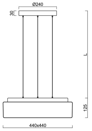 OSMONT LIN71400 LINA LE7 závěsné skleněné svítidlo stříbrná / bílá IP40 3000/4000 K 27W LED DALI