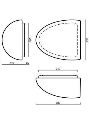 OSMONT LYR46123 LYRA 2 nástěnné skleněné svítidlo bílá IP43 75W E27 HF