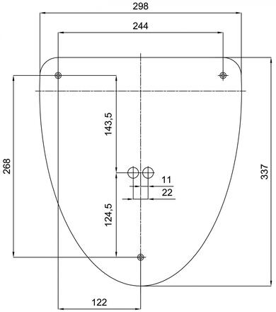 OSMONT LYR59734 LYRA 2 nástěnné skleněné svítidlo bílá IP43 4000 K 23W LED