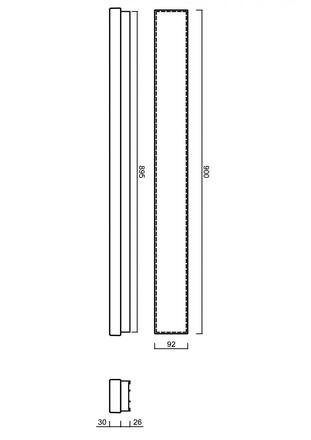 OSMONT MAT60530 MATAR 5 stropní/nástěnné plastové svítidlo černá / bílá IP44 4000 K 19W LED