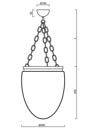 OSMONT MIR67484 MIRA R závěsné skleněné svítidlo starobronz / bílá IP40 3000 K 27W LED DALI