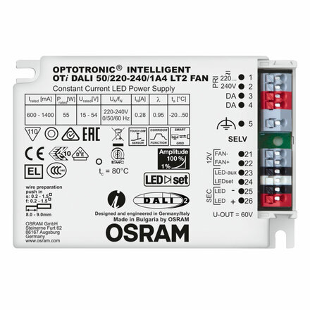 LEDVANCE OTi DALI 50/220-240/1A4 LT2 FAN 4052899488182