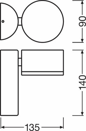 LEDVANCE O FACADE SPOT 8 W 3000 K IP54 GY 4058075074712