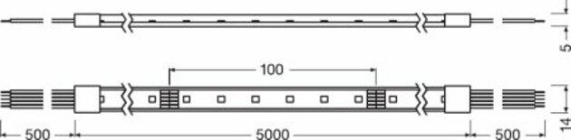 LEDVANCE LED STRIP PERFORMANCE-1000 RGBW PROTECTED LS PFM -1000/RGBW/827/5/IP66 4058075436053