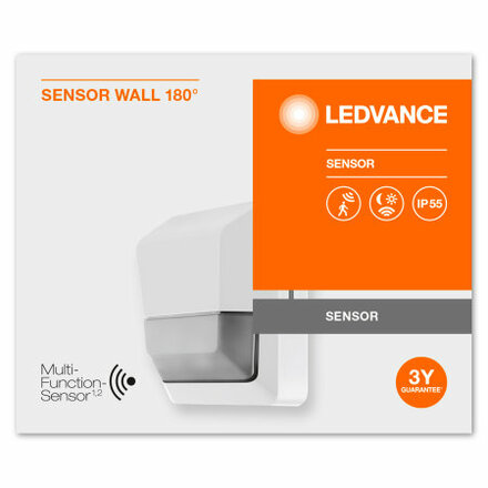 LEDVANCE SENSOR WALL 180DEG IP55 WT 4058075244771