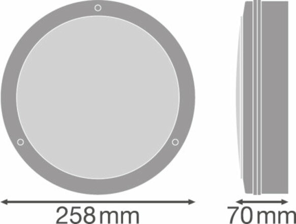 LEDVANCE SF BLKH 250 EM 10 W 3000 K BK IP65 4058075375048