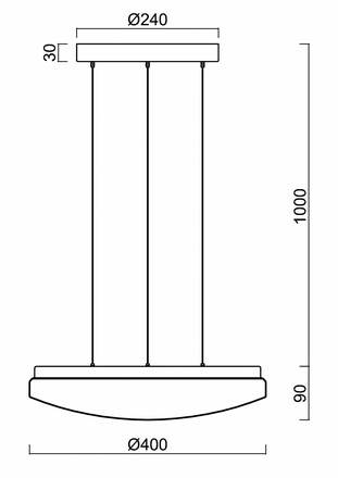 OSMONT SAG68750 SAGITA LE2 závěsné plastové svítidlo bílá IP40 4000 K 24W LED