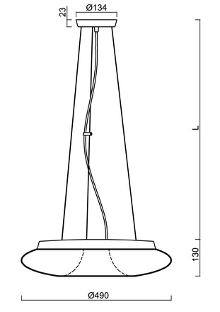 OSMONT SAT60953 SATURN L2 závěsné skleněné svítidlo stříbrná / bílá IP20 4000 K 31W LED DALI