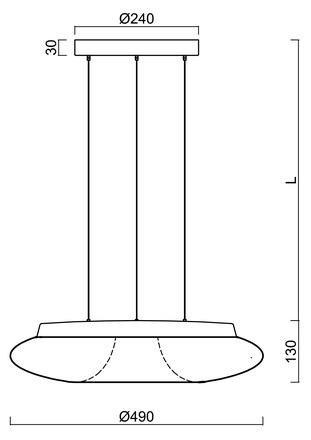 OSMONT SAT67930 SATURN LE2 závěsné skleněné svítidlo stříbrná / bílá IP20 4000 K 31W LED DALI