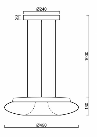 OSMONT SAT73555 SATURN LE2 závěsné skleněné svítidlo bílá IP20 4000 K 31W LED
