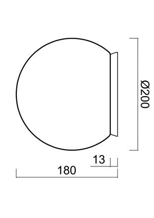 OSMONT STY61723 STYX 1 stropní/nástěnné skleněné svítidlo chrom / bílá IP65 4000 K 8W LED