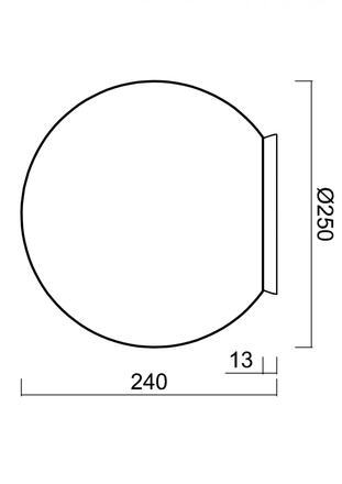 OSMONT STY61729 STYX 2 stropní/nástěnné skleněné svítidlo mosaz leštěná / bílá IP65 4000 K 8W LED