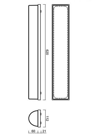 OSMONT SYL51921 SYLVIA 1 stropní/nástěnné skleněné svítidlo bílá IP44 4000 K 18W LED
