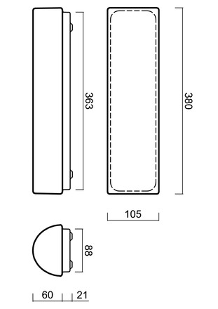 OSMONT SYL55320 SYLVIA 1A stropní/nástěnné skleněné svítidlo bílá IP44 2x28W E14
