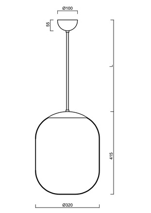 OSMONT TAN66407 TANIA P1 závěsné skleněné svítidlo černá / bílá IP40 3000 K 27W LED DALI