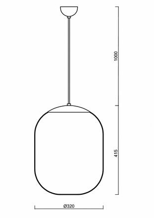 OSMONT TAN67352 TANIA S1 závěsné skleněné svítidlo černá / bílá IP40 3000 K 27W LED