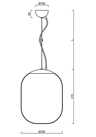 OSMONT TAN67806 TANIA L1 závěsné skleněné svítidlo černá / bílá IP40 4000 K 27W LED DALI
