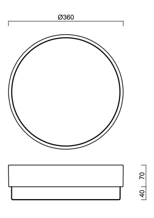 OSMONT TRI57220 TRITON 2 stropní/nástěnné průmyslové plastové svítidlo bílá IP65 3000 K 27W LED DALI HF