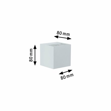 Paulmann nástěnné svítidlo LED Cybo hranaté 2x3W bílá 80x80mm 180.01 P 18001