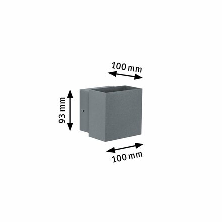 Paulmann nástěnné svítidlo LED Cybo hranaté 2x3W šedá 100x100mm 180.02 P 18002