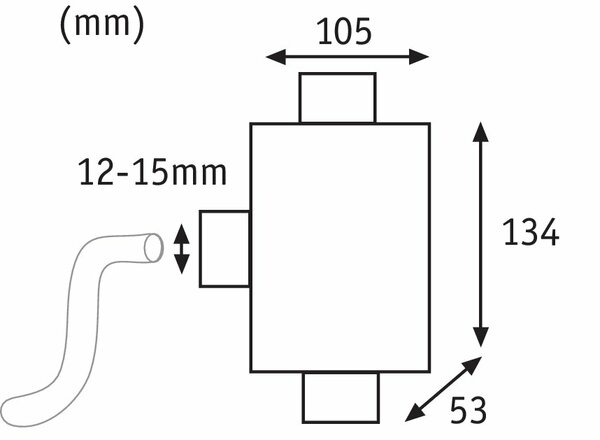 Paulmann spojovací box pro zemní kabel 3-násobné černá IP68 vodotěsné 237 P 237