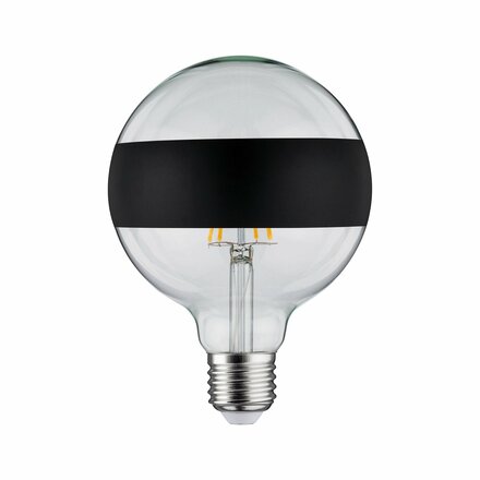 PAULMANN LED Globe 6,5 W E27 kruhové zrcadlo černá mat teplá bílá stmívatelné 286.82