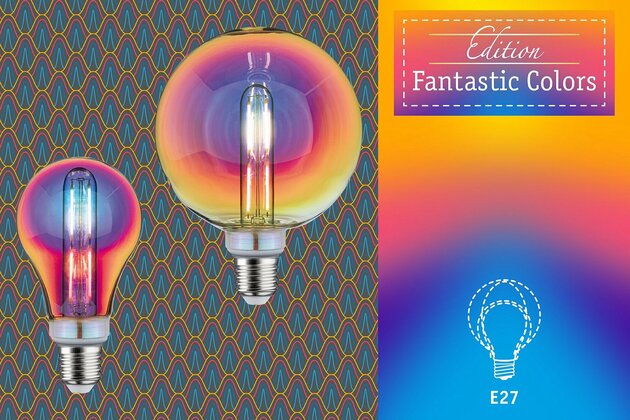 PAULMANN LED G95 Fantastic Colors Inner Tube E27 2700K stmívatelné 287.73