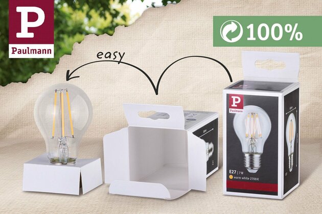 PAULMANN LED svíčka Filament E14 230V 2x250lm 2x2,7W 2700K čirá