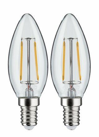 PAULMANN LED svíčka Filament E14 230V 2x250lm 2x2,7W 2700K čirá