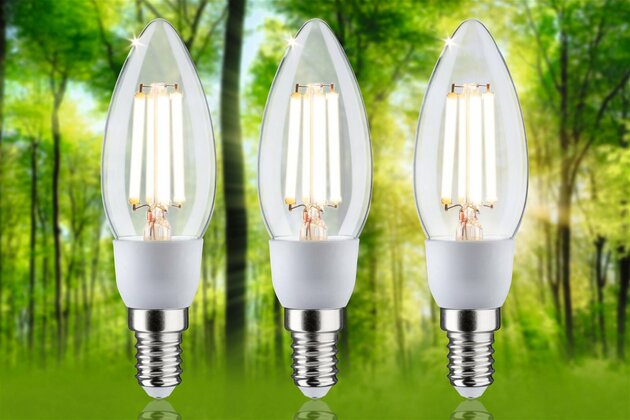 PAULMANN Eco-Line Filament 230V LED svíčka E14 3x2,5W 3000K čirá