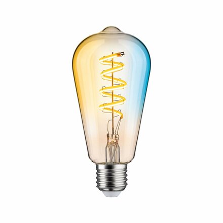 PAULMANN Filament 230V Smart Home Zigbee 3.0 LED žárovka ST64 E27 7,5W měnitelná bílá stmívatelné zlatá