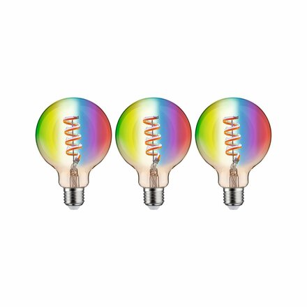 PAULMANN Filament 230V Smart Home Zigbee 3.0 LED Globe G95 E27 3x6,3W RGBW+ stmívatelné zlatá