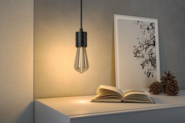 PAULMANN Floating Shine Standard 230V LED žárovka E27 2,8W 1800K kouřové sklo