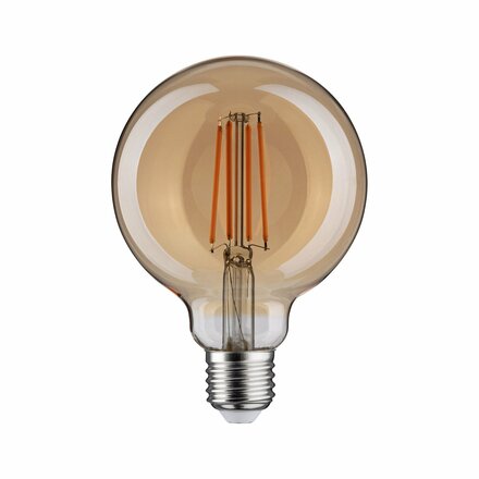 PAULMANN 1879 Filament 230V 3-krokové-stmívatelné LED Globe G95 E27 6W 1800K stmívatelné zlatá