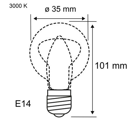 PAULMANN Eco-Line Filament 230V LED svíčka E14 4W 3000K čirá