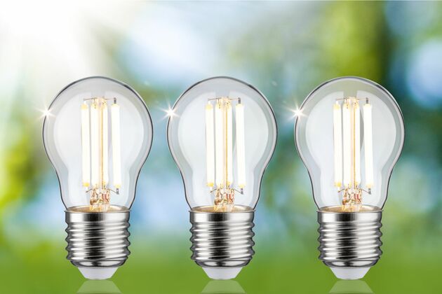 PAULMANN Eco-Line Filament 230V LED kapka E27 3ks sada 80 mm 2,5W 3000K čirá