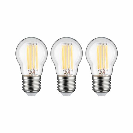 PAULMANN Eco-Line Filament 230V LED kapka E27 3ks sada 80 mm 2,5W 3000K čirá