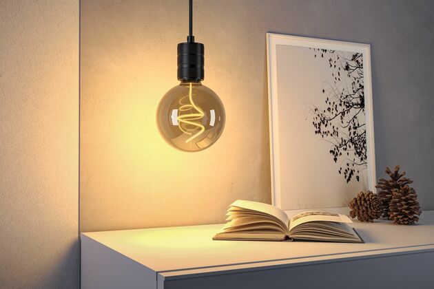 PAULMANN Floating Shine Standard 230V LED Globe E27 4W 1800K stmívatelné kouřové sklo