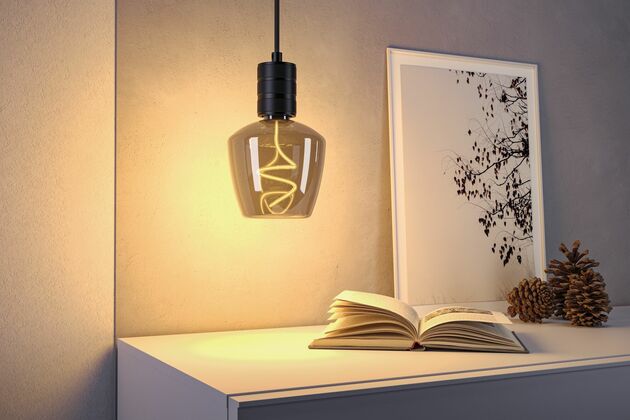 PAULMANN Floating Shine Standard 230V LED Globe E27 4W 1800K stmívatelné kouřové sklo