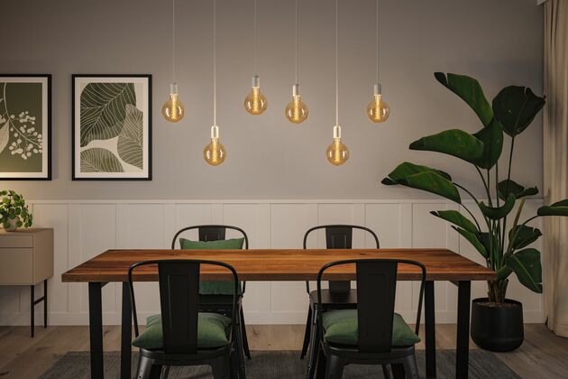 PAULMANN Rustic Shine Standard 230V LED Globe E27 4,2W 1800K stmívatelné zlatá