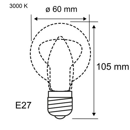 PAULMANN Eco-Line Filament 230V LED žárovka E27 8,2W 3000K stmívatelné mat