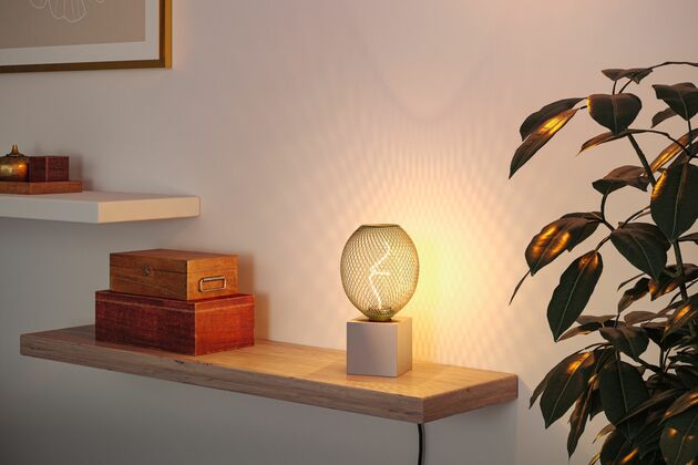 PAULMANN Kovic Glow Standard 230V LED Globe E27 4W 1800K stmívatelné mosaz