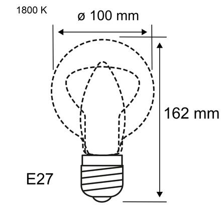 PAULMANN Kovic Glow Standard 230V LED žárovka Zyl E27 4W 1800K stmívatelné černá
