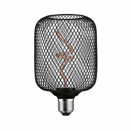 PAULMANN Kovic Glow Standard 230V LED žárovka Zyl E27 4W 1800K stmívatelné černá