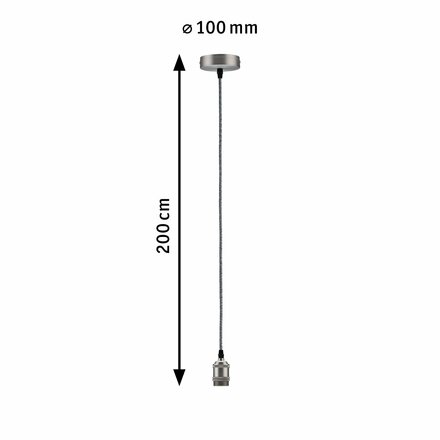 PAULMANN Závěsné svítidlo Neordic Eldar E27 max. 1x20W šedá/nikl kartáčovaný 503.85