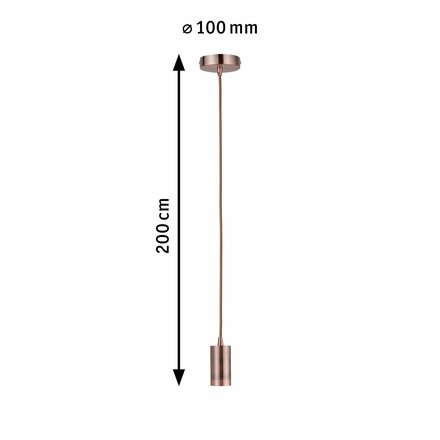 PAULMANN Závěsné svítidlo Neordic Haldis E27 max. 1x20W měď 503.87