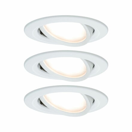 PAULMANN Smart Home Zigbee set Smart Home Zigbee 3.0 vestavné svítidlo Nova Coin + Zigbee Cephei výklopné kruhové 84mm 50° Coin 3x6W 230V 2700K bílá mat